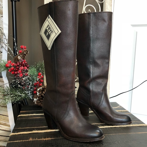 Frye Shoes - FRYE  Knee High Pebble Leather Boot Sz 7